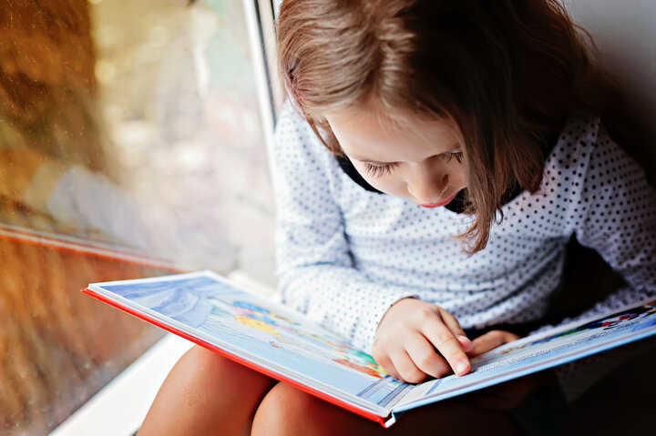 Girl reading book